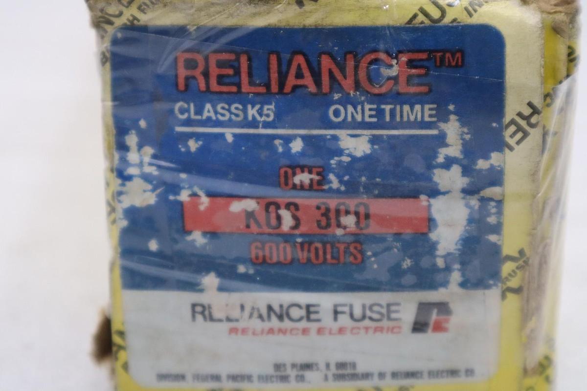 Reliance Fuse KOS 300/ KOS-300 600VAC - NEW IN BOX - STOCK 4952