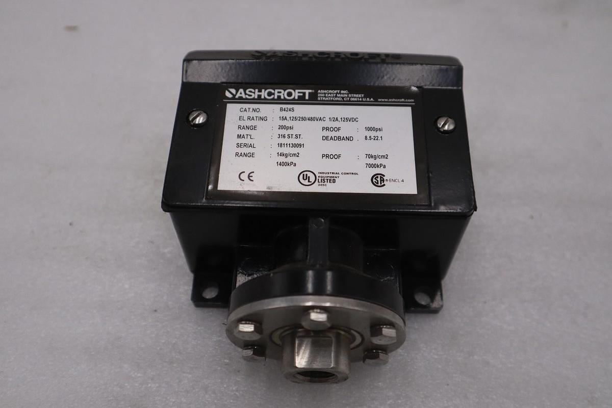Used NEW OPEN BOX B424S ASHCROFT PRESSURE SWITCH STK 5539CC