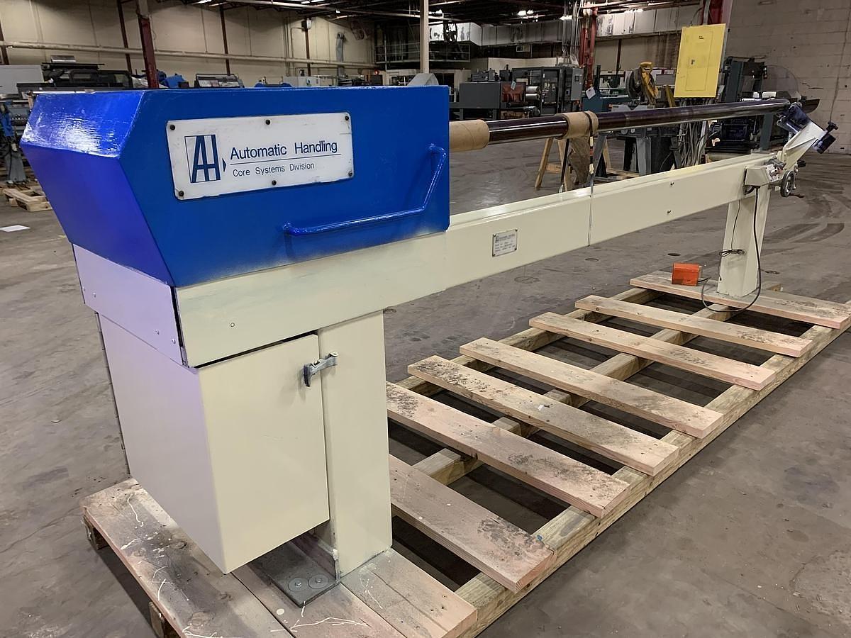 Used 120" WIDE AUTOMATIC HANDLING SHARK-10 CORE CUTTER FOR 3" CORES