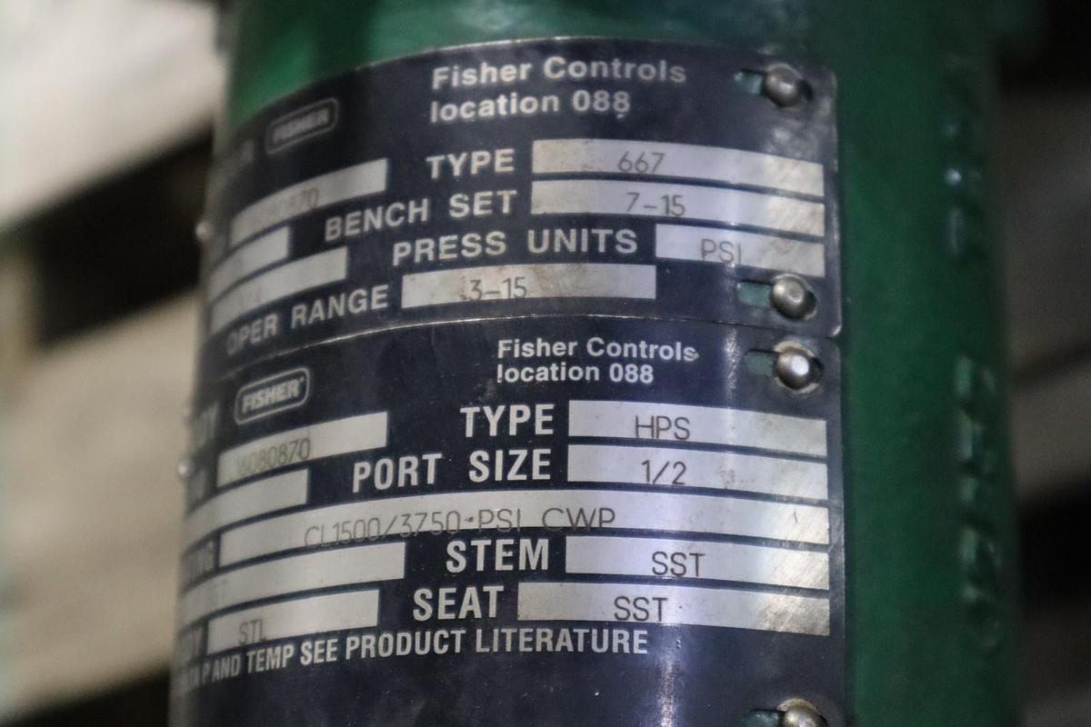 Used Fisher Control Valve Size 40 With 667 Pneumatic Actuator
