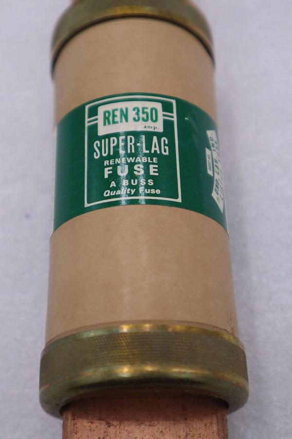 Used NEW BUSS SUPER LAG RENEWABLE FUSE REN-350 350A AMP STOCK 2091A