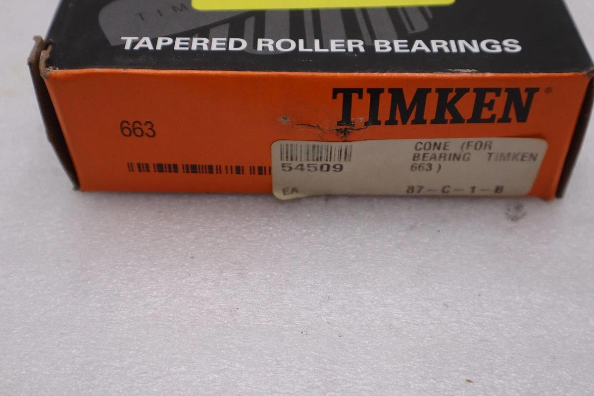 Used LOT OF 2 --- NEW Timken 663 Tapered Roller Bearing Cone STK L247CC