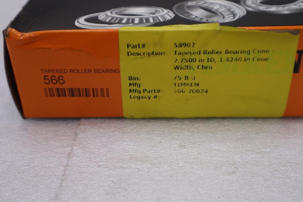 Used NEW OPEN BOX TIMKEN 566 BEARING STOCK K-2981CC