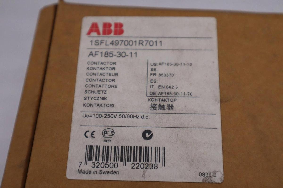 Used NEW ABB AF185-30-11 Contactor 100-250V STOCK GF-144