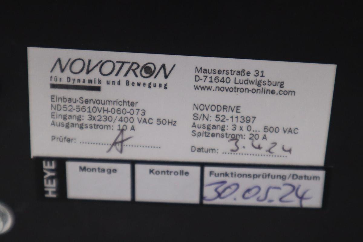 HEYE INTERNATIONAL SERVOUMRICHTER10A / 92A8101263 ND5152-5610 NEW IN BOX #H215