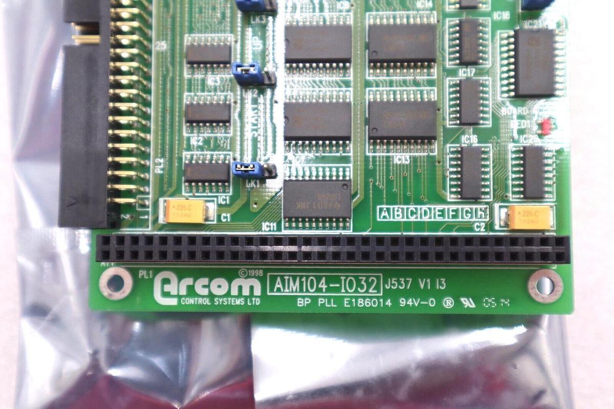 Used ARCOM CONROL SYSTEMS LTD AIM104-I032 J537 V1 13 BP PLL E186014 94V-0 STOCK #2735