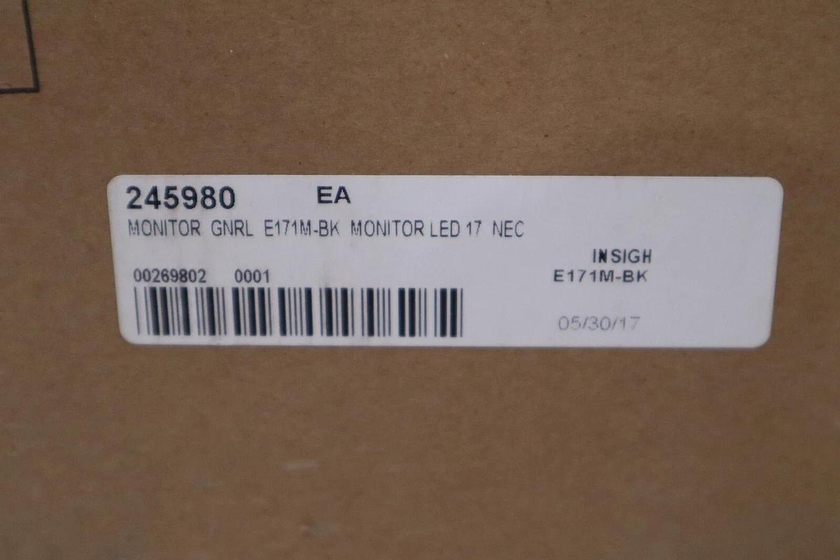 Used NEW NEC E171MBK MULTISYNC E171M-BK 17 LED BACKLIT LCD MONITOR 1280 X 1024 #G116