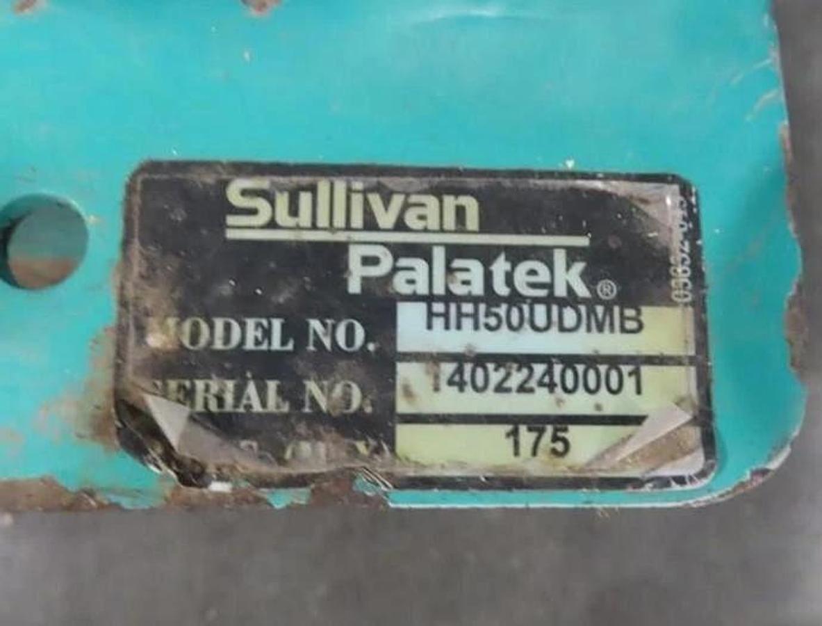 Used SULLIVAN PALATEK HH50UD / HH50UDMB 50 HP AIR COMPRESSOR MANUFACTURED 2014