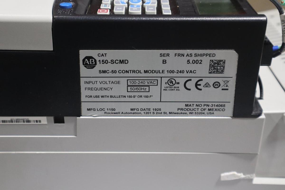Used ALLEN BRADLEY 150-S251NBD /A SMC-50 Soft Starter 251A 480V 150S251NBD (AS SHOWN)