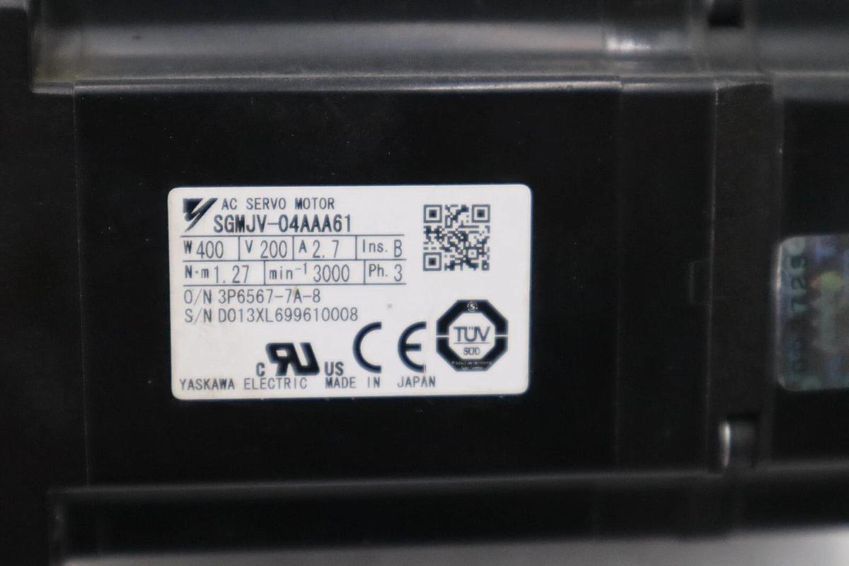 Used YASKAWA SGMJV-04AAA61/ SGMJV04AAA61 SERVO MOTOR STOCK K-2913-A