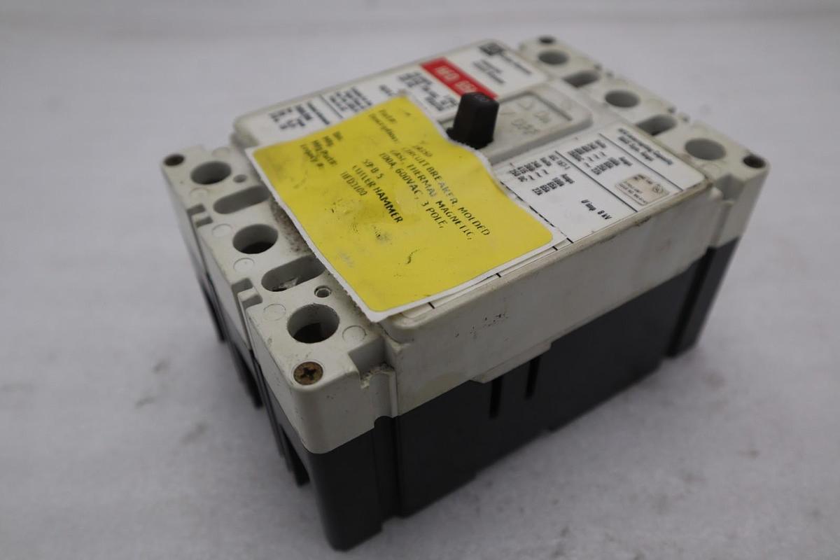 Used CUTLER HAMMER EATON HFD3100 100A 3 Pole 65k Circuit Breaker STK CC226