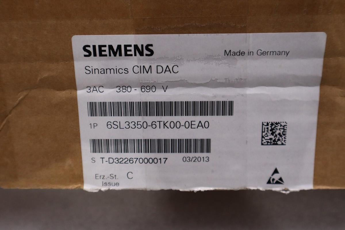 Used NEW SURPLUS Siemens 6SL3350-6TK00-0EA0 Simatics CIM DAC STOCK 2883B