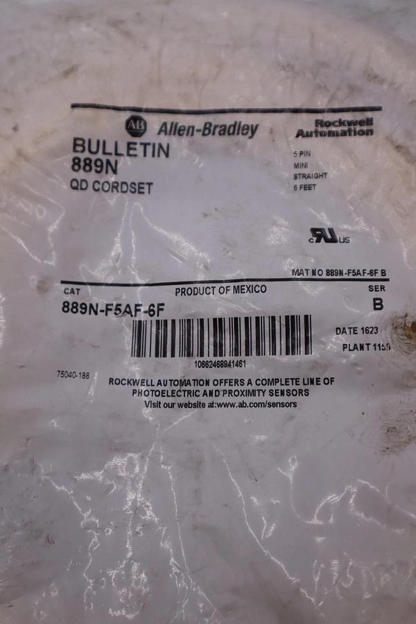 NEW ALLEN BRADLEY 889N-F5AF-6F SER. B 600V 8A STOCK H1528