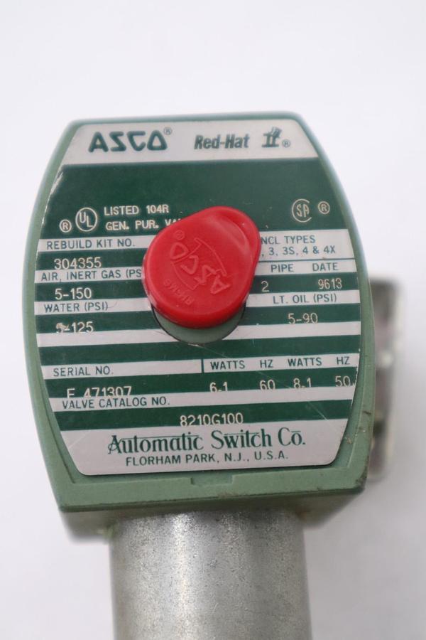 Used NEW OPEN BOX ASCO 8210G100 110/120V 5-150PSI 2" STK H1176A