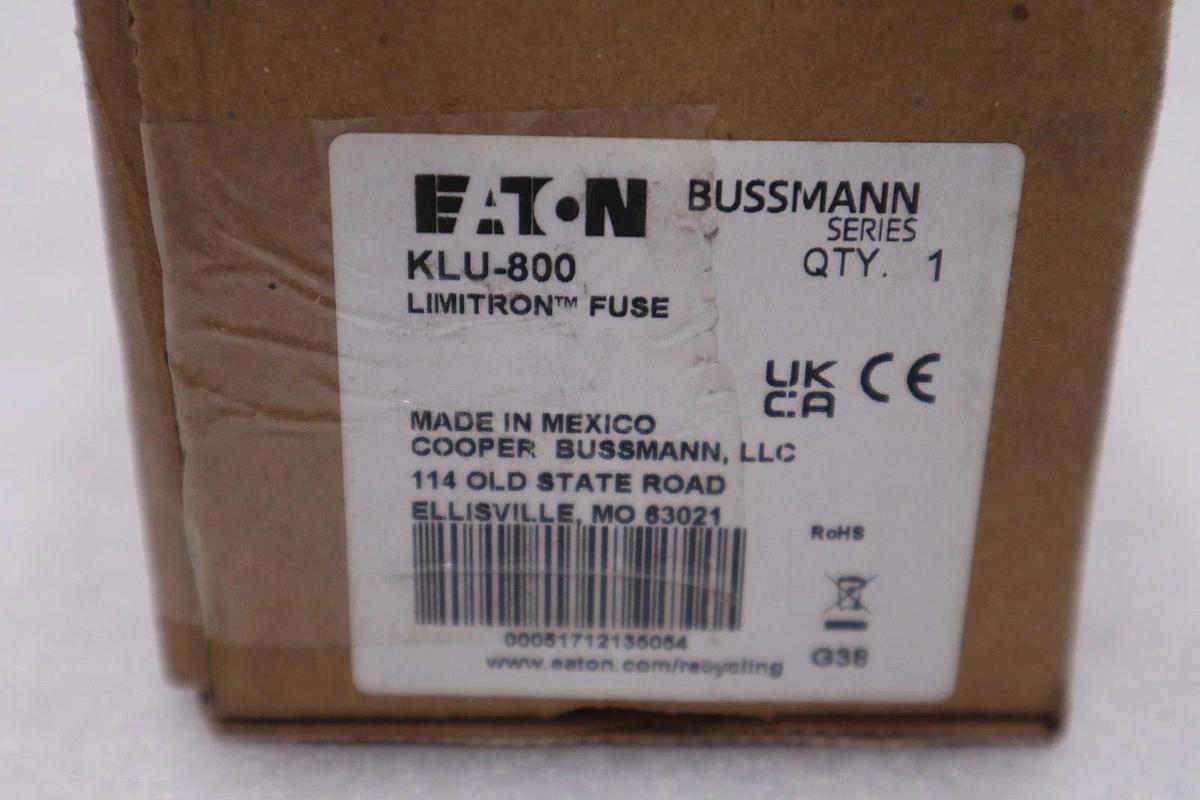 Used EATON COOPER BUSSMANN LIMITRON KLU-800 / KLU800 FUSE (BRAND NEW) STOCK 5528CC