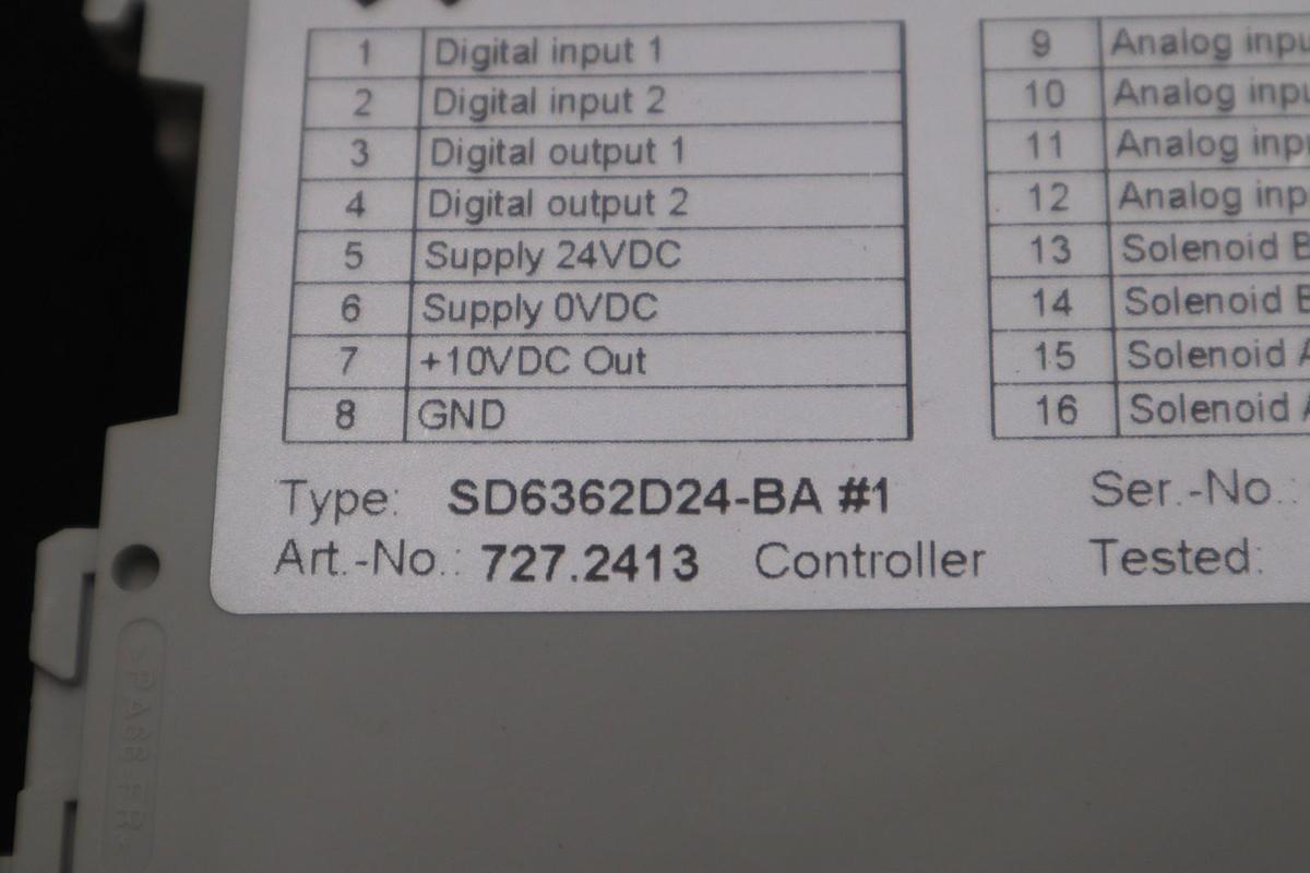WANDFLUH ELECTRONIC SD6362D24-BA AMPLIFIER CONTROLLER - STOCK GF604