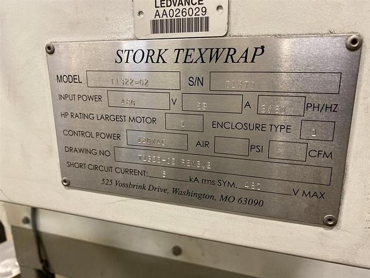 Used STORK TEXWRAP MODEL T1322/2 HEAT TUNNEL