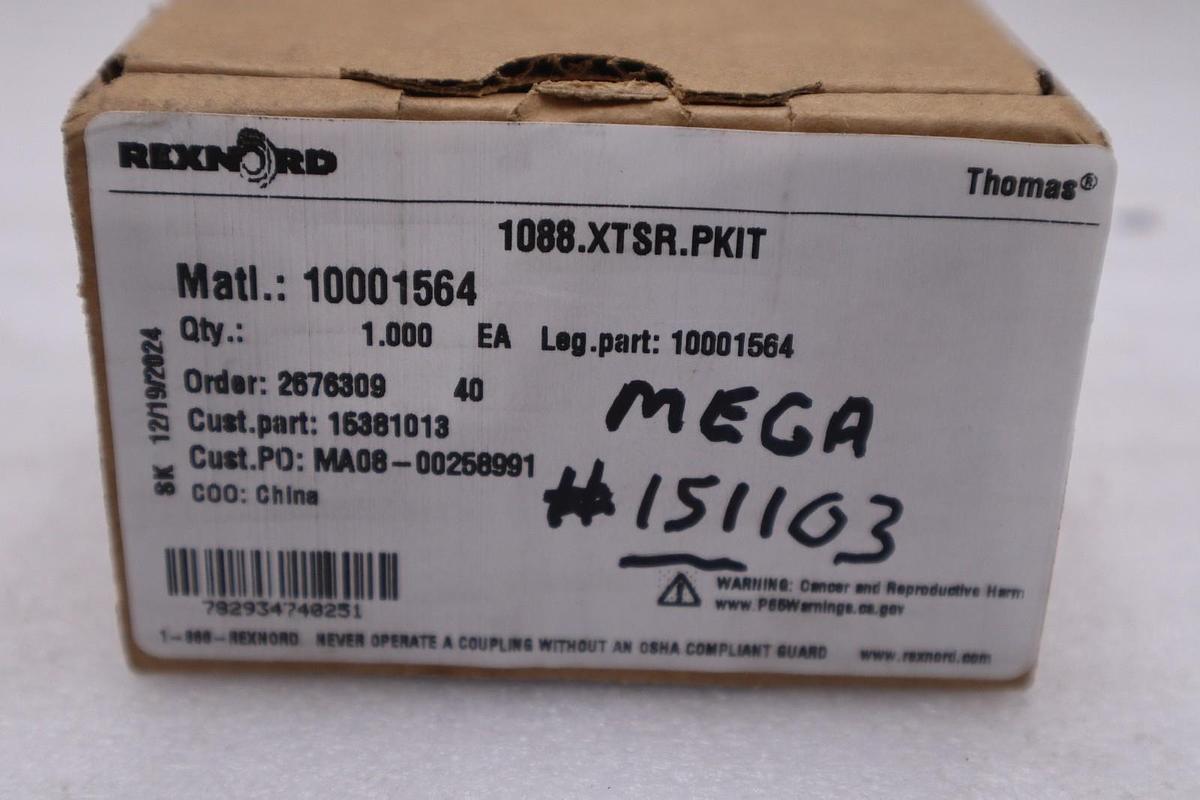 REXNORD 1088.XTSR.PKIT Hardware Kit Series 52 Cplg Size 108 - STOCK GF601A
