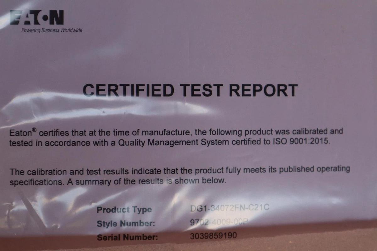 Refurbished EATON POWERXL DG1 AC Drive 50/60HP DG1-34072FN-C21C 9702-4009-00P STOCK 4915A