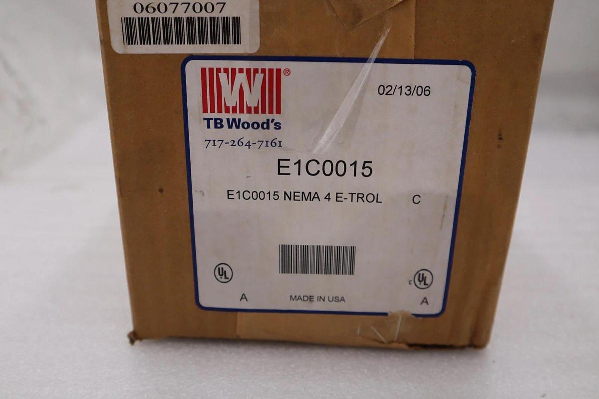 Used NEW IN BOX TB WOODS E1C0015 DC MOTOR CONTROL E-TROL 1.5 HP STOCK H50