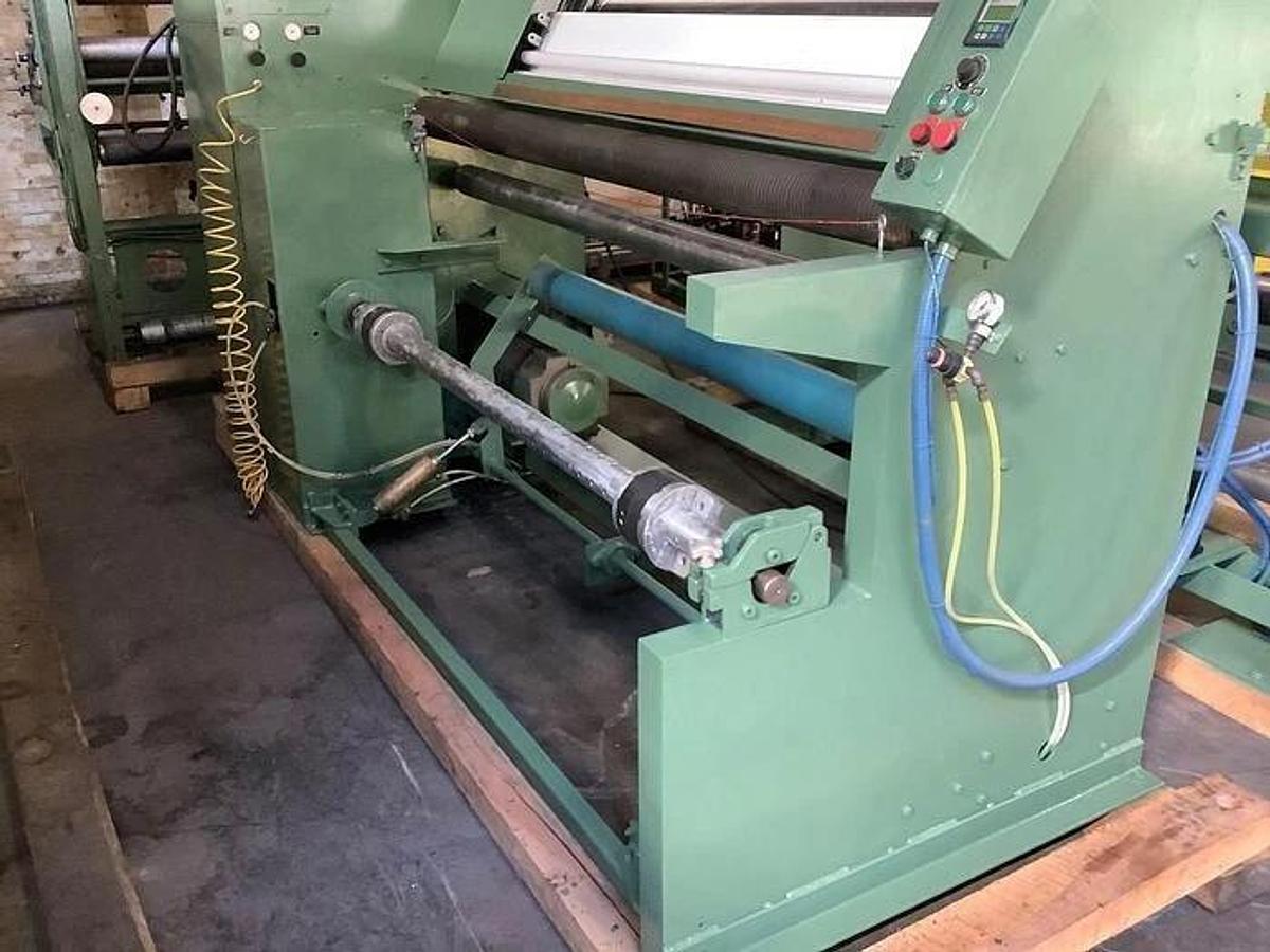Used 62" WIDE SHAR MANUFACTURING CENTERWIND INSPECTION AND REWIND MACHINE