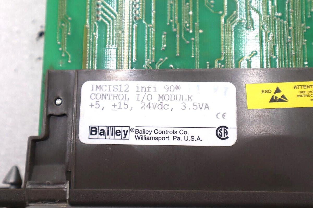 Used BAILEY INFI 90 +5/15/24VDC 3.5VA I/O CONTROL MODULE IMCIS12 #K-1608