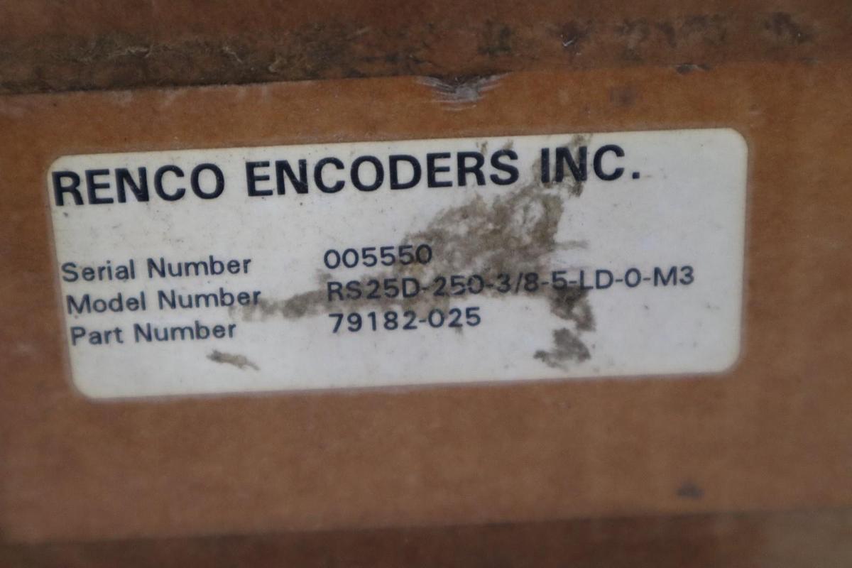 Used RENCO ROTARY ENCODER RS25D-250 NEW UNIT STOCK H-1031