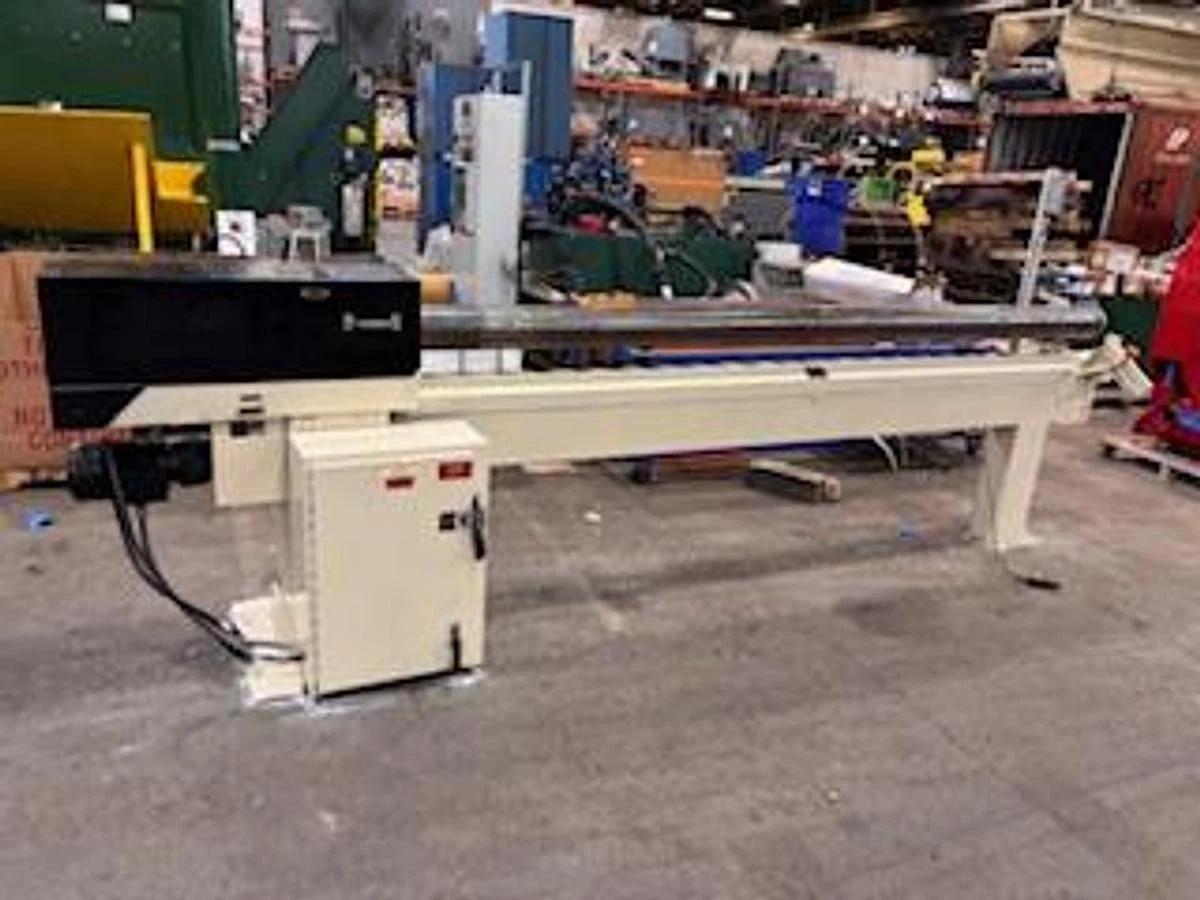 Used APPLETON / MENASHA P500 SEMI-AUTO CORE CUTTER 120" X 6" DIAMETER