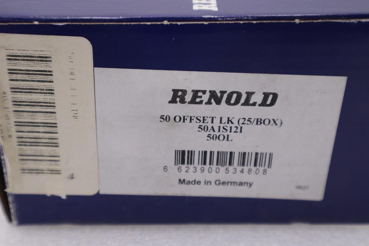NEW RENOLD 50 OFFSET LK (25/BOX) 50A1S12I 50OL STOCK H365A