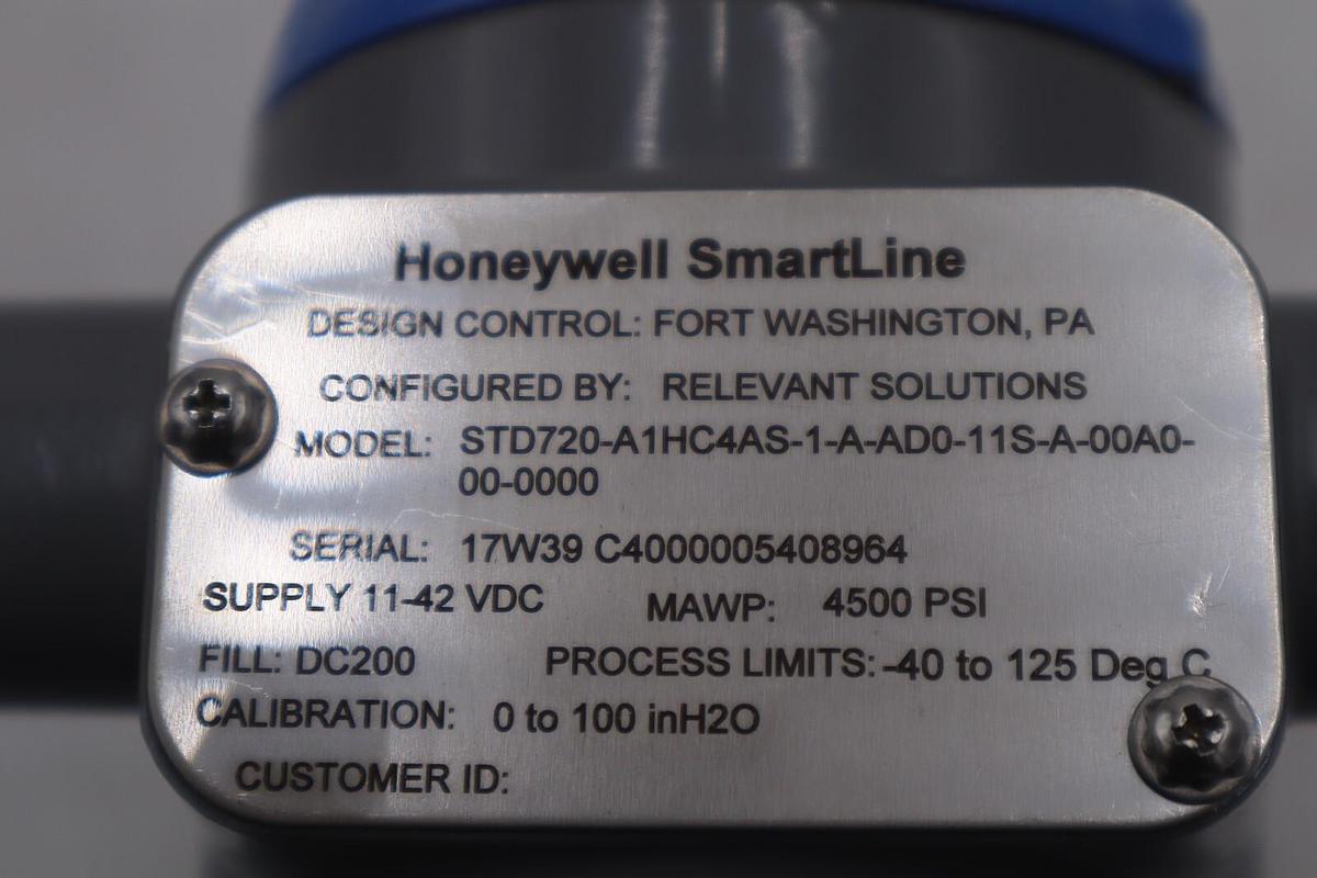 Used HONEYWELL STD720-A1HC4AS-1-A-AD0-11S-A-00A0-00-0000 11-42VDC 4500PSI STK 4595