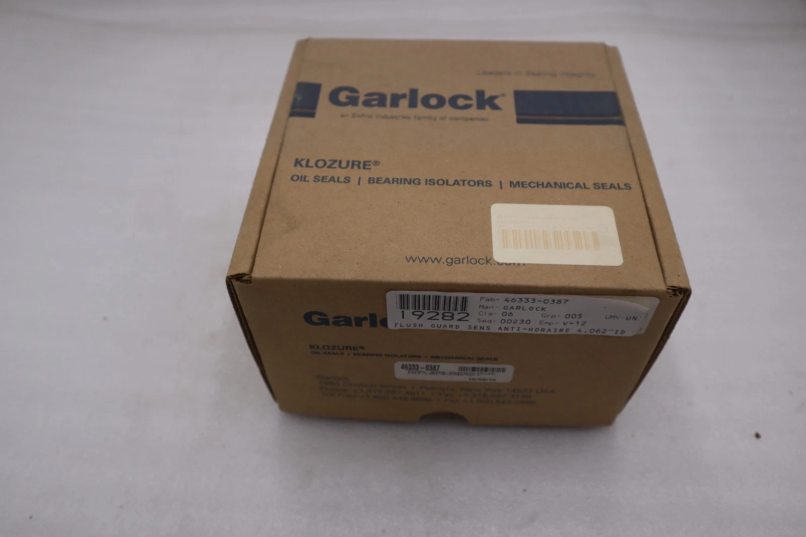 Used NEW GARLOCK 46333-0387 FLUSH-GARD SEAL - STOCK GF1008