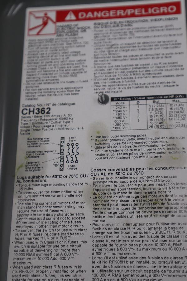 Used SQUARE D CH362 - NEW IN BOX - STOCK GF1012