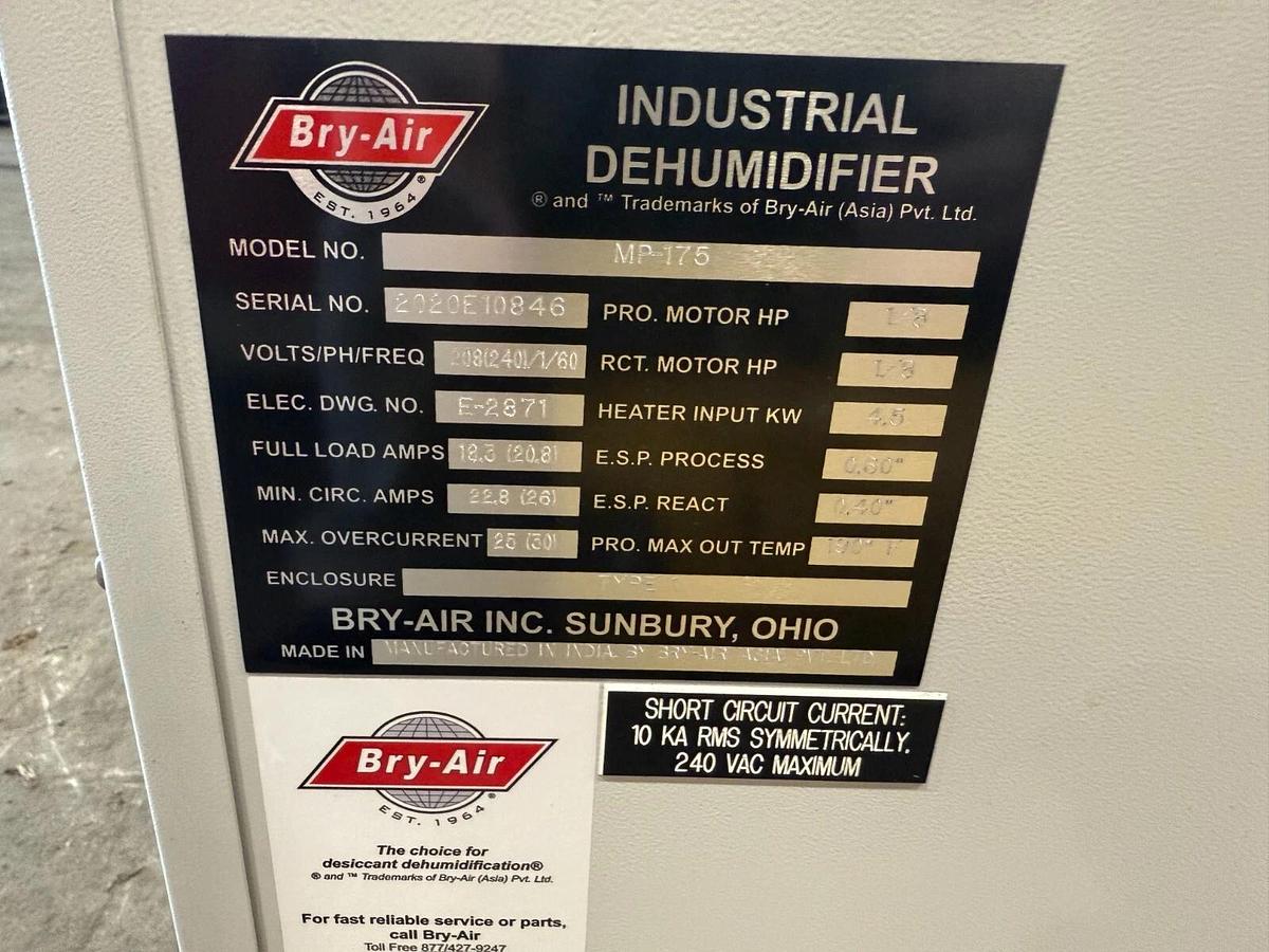Used Bry-Air Industrial MiniPAC 175 MP-175 Desiccant Dehumidifier 230V NEW NO BOX