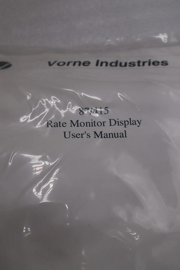 Used NEW VORNE INDUSTRIES 77/415-5S-00-2 RATE MONITOR 3 DIGIT STOCK 2290-D