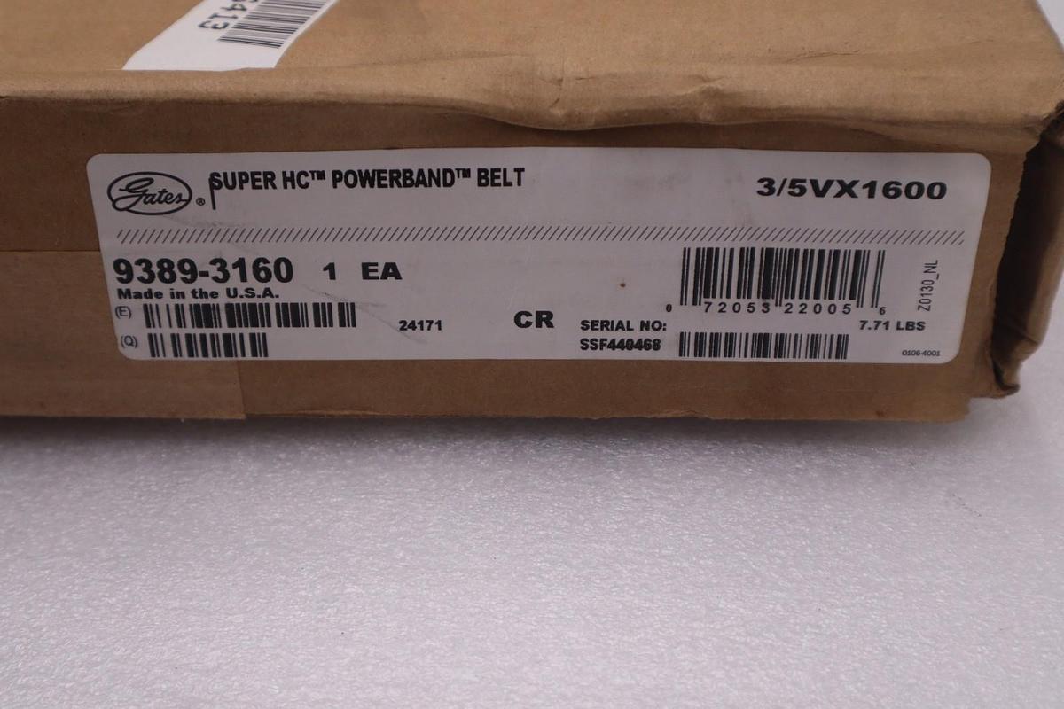 GATES 3/5VX1600 9389-3160 SUPER HC POWERBAND BELT - STOCK K4046
