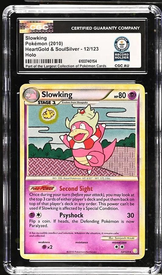 Used Slowking Pokémon 2010 Eng. HeartGold & SoulSilver 12/123 Holo CGC WORLD RECORD