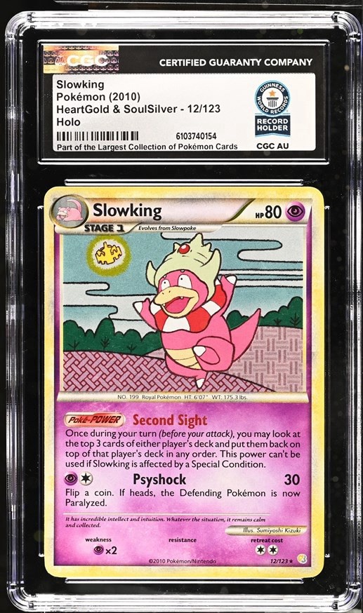 Used Slowking Pokémon 2010 Eng. HeartGold & SoulSilver 12/123 Holo CGC WORLD RECORD