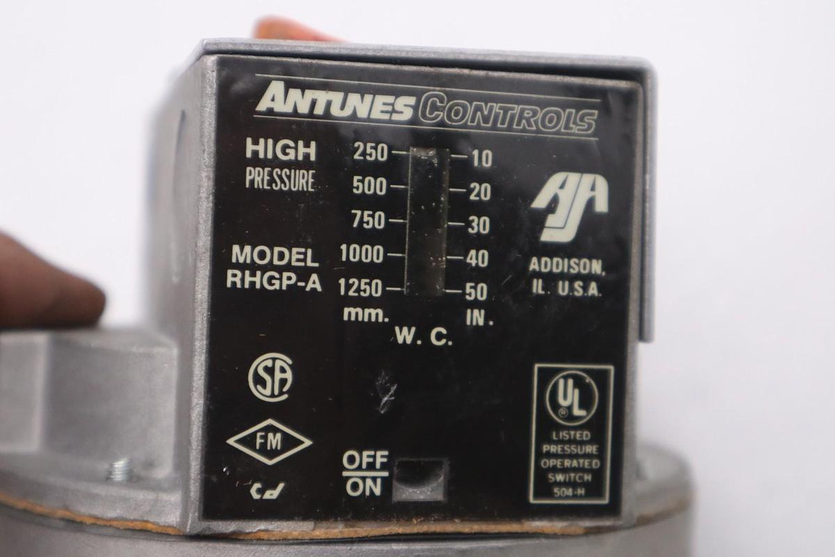 Used NEW OPEN BOX ANTUNES CONTROLS RHGP-A High Pressure Switch STK L207CC