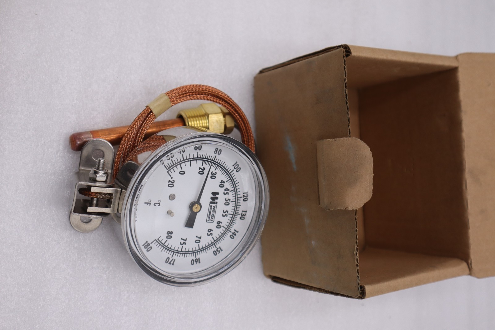 Used WEISS 35ZL3-5211 VAPOR THERMOMETER 0- 180° F NEW OPEN BOX STOCK 5710CC