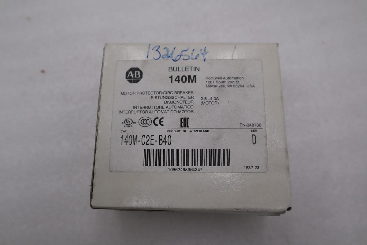 Used NEW OPEN BOX AB ALLEN BRADLEY 140M-C2E-B40 Standard Magnetic Trip STK H462A