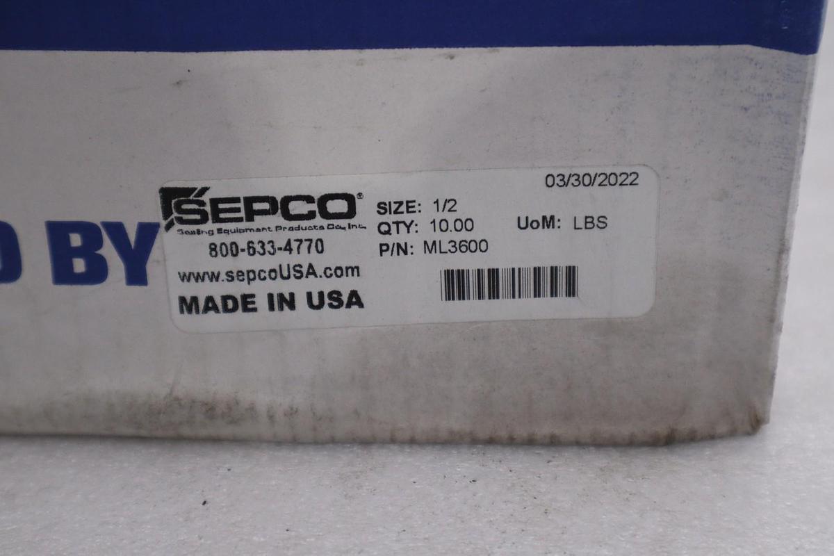 SEPCO ML3600 1/2" PTFE/Graphite Packing 10LBS - STOCK GF683