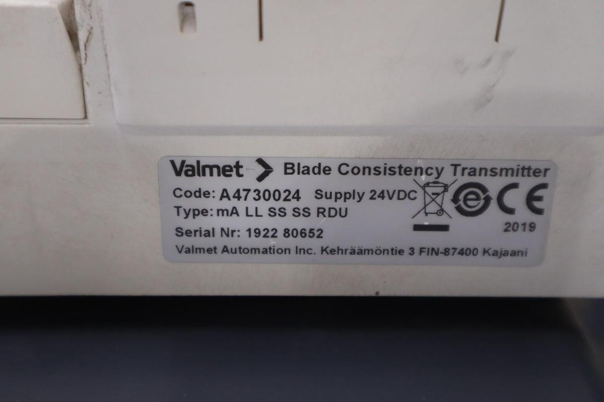 Used Valmet A4730024 Blade Consistency Transmitter mA-LL-SS-SS-RDU STK H1902