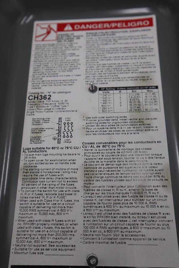 Used SQUARE D CH362 - NEW NO BOX - STOCK SGF132