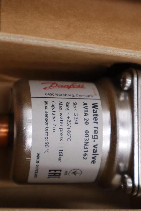 DANFOSS AVTA 20 003N3162 BRASS TEMPERATURE REGULATOR WATER VALVE NEW STOCK H968