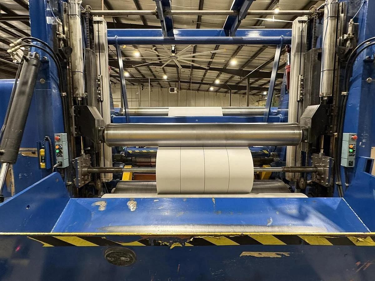 Used 80” WIDE AUSQUIP MODEL JM-80-60 TWO DRUM WINDER - UPDATED HMI