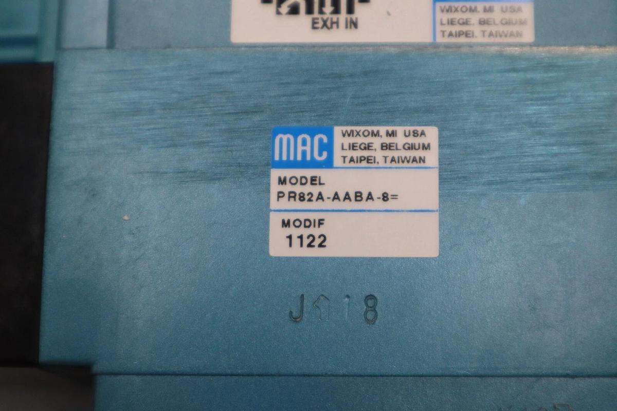 Used NEW MAC VALVES INC 82A-AC-CPA-TM-DAAP-2DA-9 / 82AACCPATMDAAP2DA9 STOCK H906