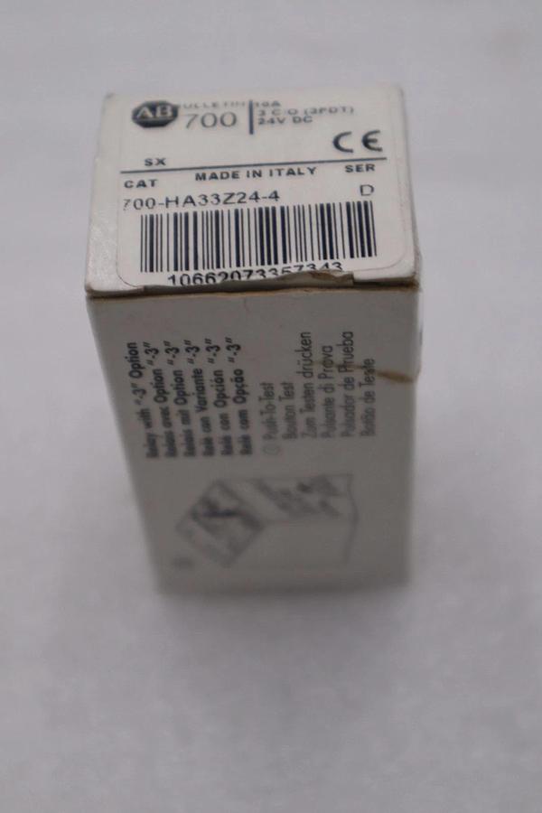 Used LOT OF 2 - ALLEN BRADLEY 700-HA33Z24-4 RELAY 3 POLE 10A 24V DC STOCK H1593A