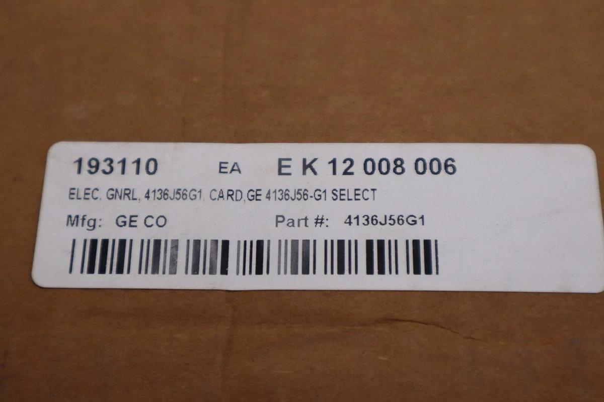 Used NEW GENERAL ELECTRIC 4136J56-G1 SELECT BOARD STOCK G268