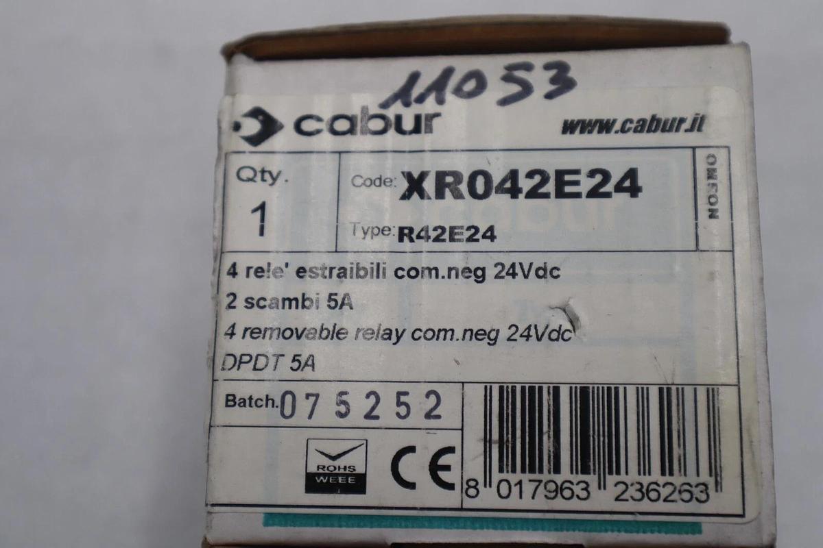 CABUR XR042E24 RELAY R42E24 DPST 8 AMP 24 VDC STOCK K-3440