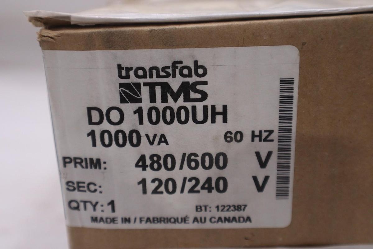 TRANSFAB TMS DO 1000UH/ DO1000UH CONTROL TRANSFORMER - STOCK SGF129